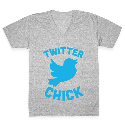 Twitter Chick V-Neck Tee Shirt