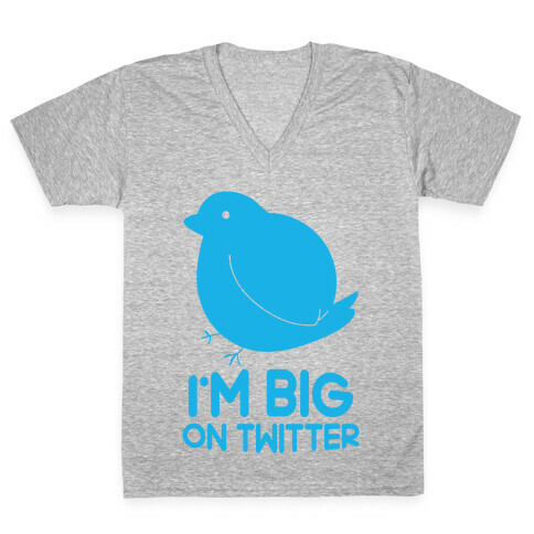Big On Twitter V-Neck Tee Shirt