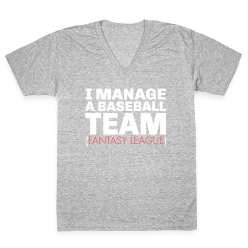 Baseball Manager V-Neck Tee Shirt