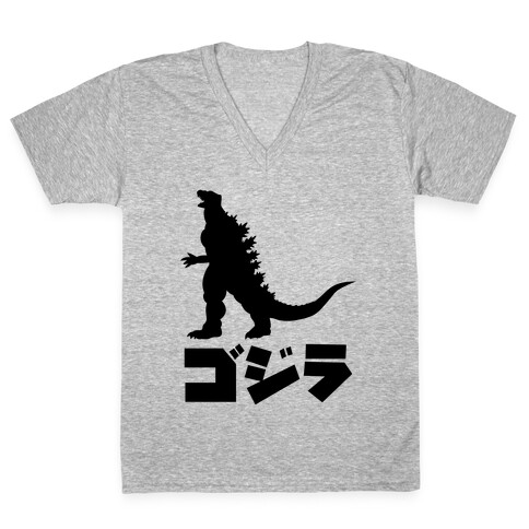 Godzilla V-Neck Tee Shirt