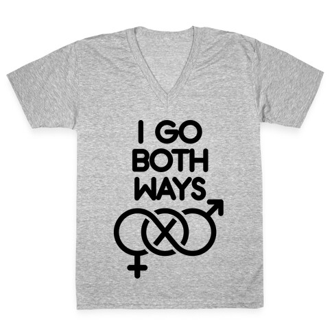 I Go Both Ways V-Neck Tee Shirt