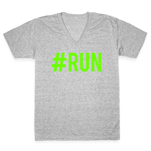 #Run V-Neck Tee Shirt