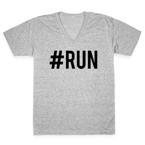 #Run V-Neck Tee Shirt