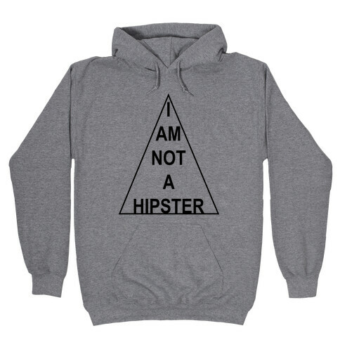 I Am Not A Hipster Hooded Sweatshirt