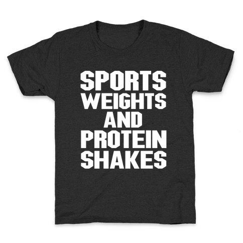 Sports Weights and Protein Shakes Kids T-Shirt