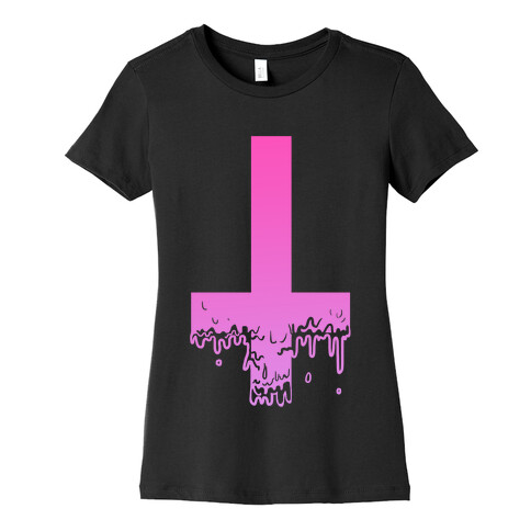 Cross Drip- Pink Womens T-Shirt