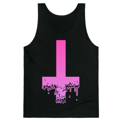 Cross Drip- Pink Tank Top