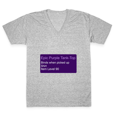 Epic Purple Tank-Top V-Neck Tee Shirt