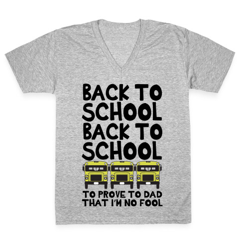 Back to School V-Neck Tee Shirt