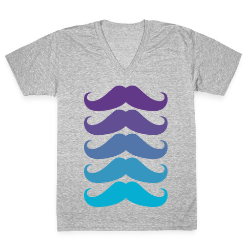 Cool Mustaches V-Neck Tee Shirt