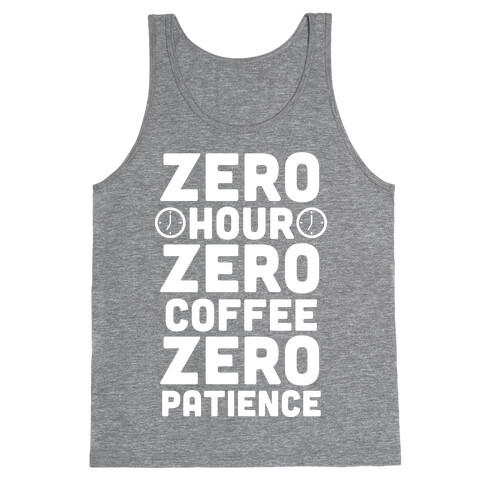 Zero Hour (White Ink) Tank Top