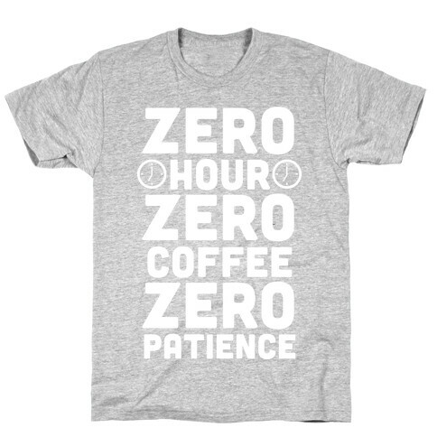 Zero Hour (White Ink) T-Shirt