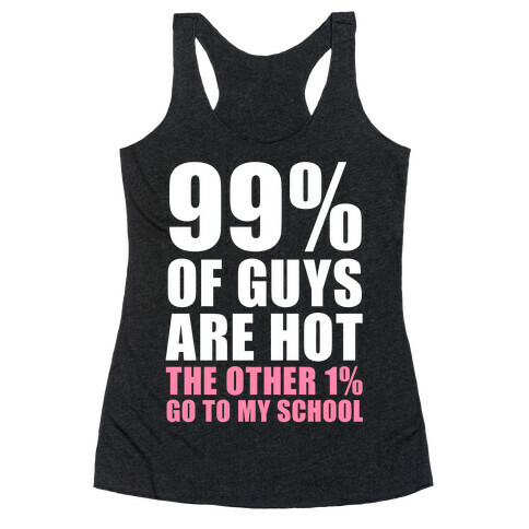 99% of Boys Are Hot Racerback Tank Top