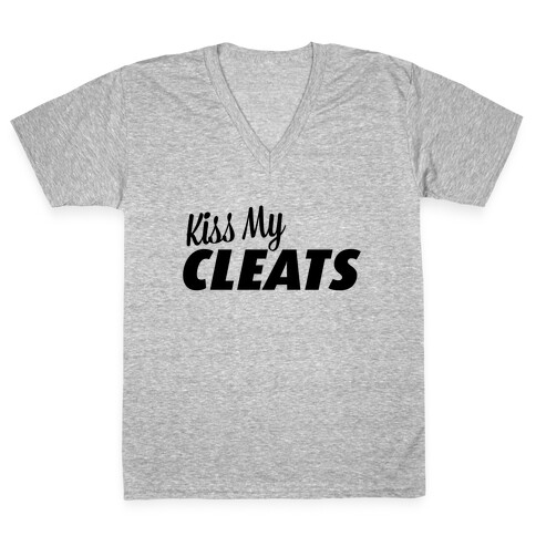 Kiss My Cleats V-Neck Tee Shirt