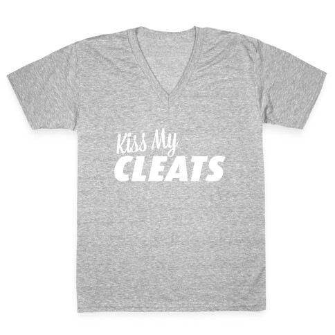 Kiss My Cleats V-Neck Tee Shirt