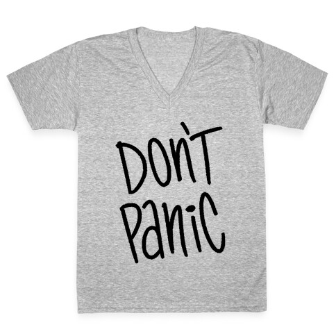 Don't Panic V-Neck Tee Shirt