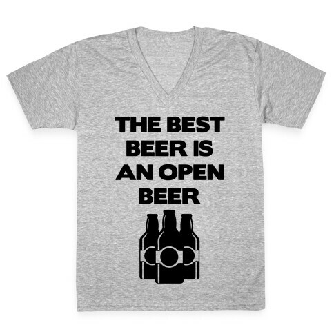 Open Beer V-Neck Tee Shirt