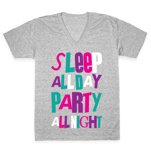 Party All Night V-Neck Tee Shirt