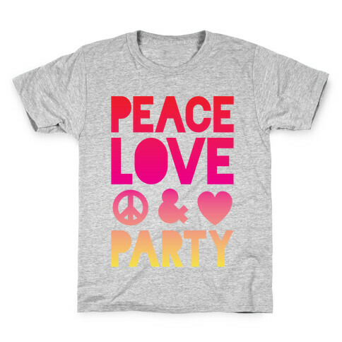 Peace Love & Party Kids T-Shirt