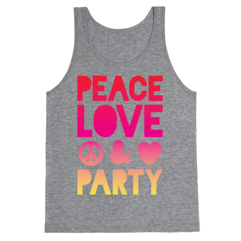 Peace Love & Party Tank Top