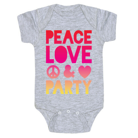Peace Love & Party Baby One-Piece