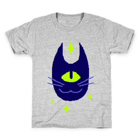 Pixel Cyclops Cat Kids T-Shirt