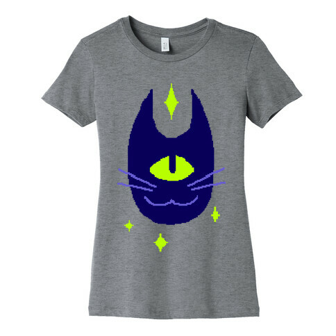 Pixel Cyclops Cat Womens T-Shirt