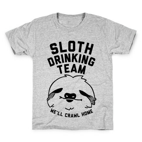 Sloth Drinking Team Kids T-Shirt