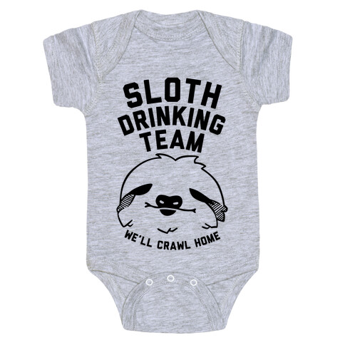 Sloth Drinking Team Baby One-Piece
