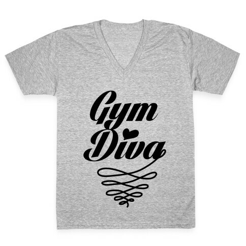 Gym Diva V-Neck Tee Shirt