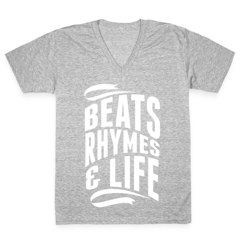 Beats, Rhymes And Life V-Neck Tee Shirt