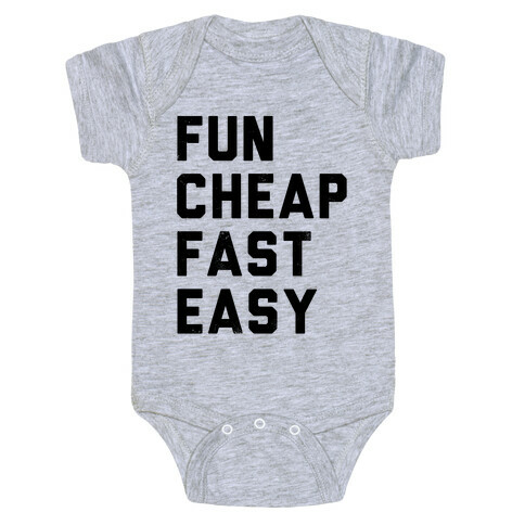 Fun Cheap Fast Easy Baby One-Piece