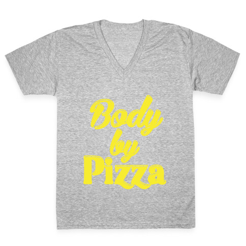 Body By Pizza V-Neck Tee Shirt