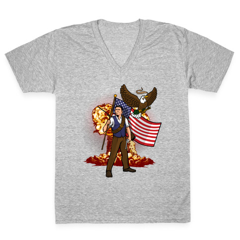 Total Reaganation V-Neck Tee Shirt