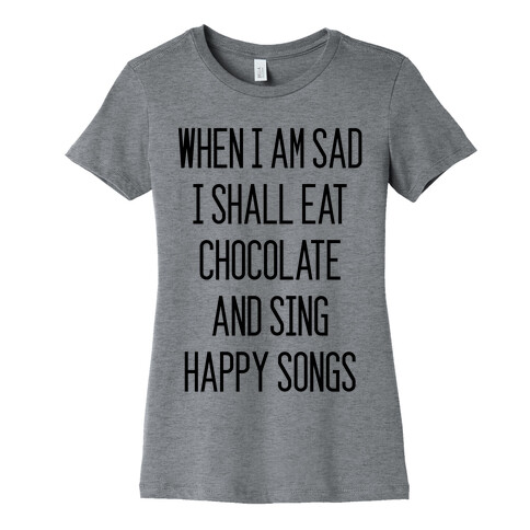 Get Sad Eat Chocolate Womens T-Shirt