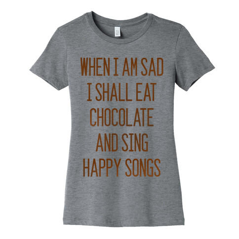 Get Sad Eat Chocolate Womens T-Shirt