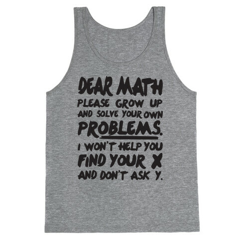 Dear Math Tank Top