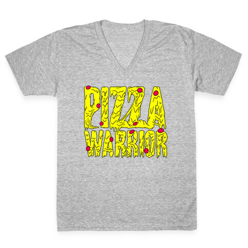 Pizza Warrior V-Neck Tee Shirt