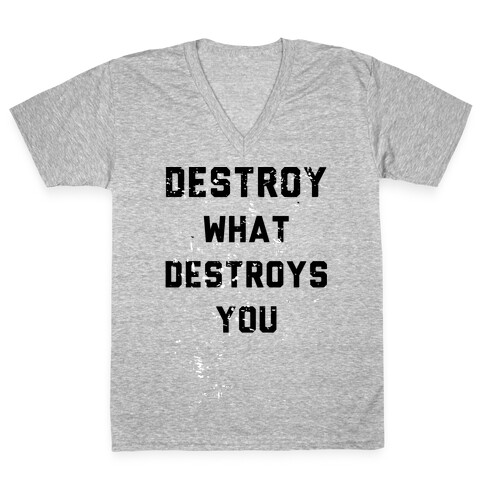 Destroy What Destroys You V-Neck Tee Shirt