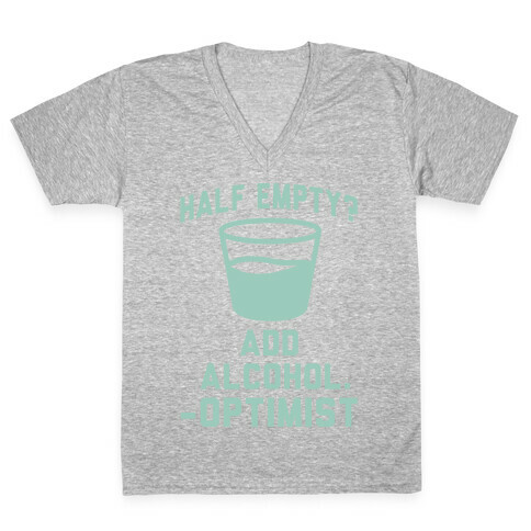 Optimistic Alcoholic V-Neck Tee Shirt