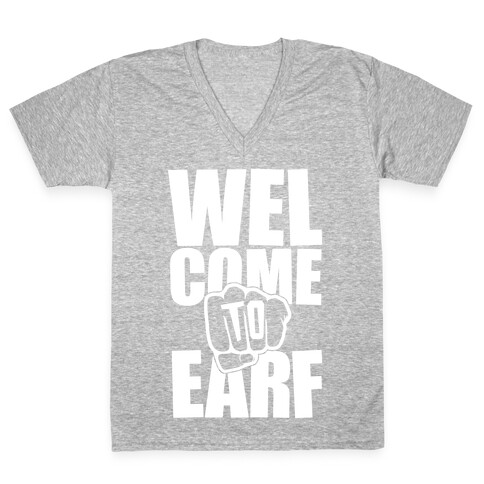 Welcome To Earf V-Neck Tee Shirt