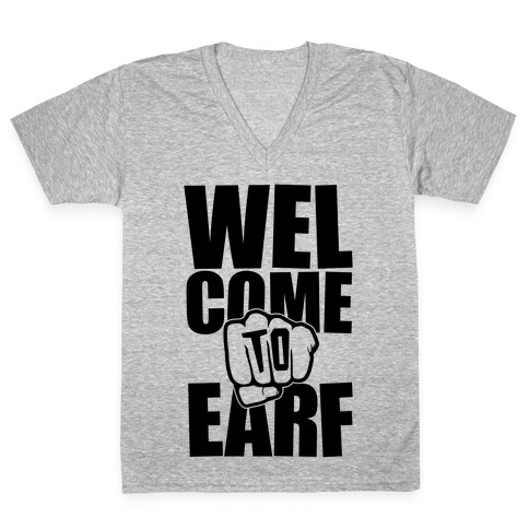Welcome To Earf V-Neck Tee Shirt