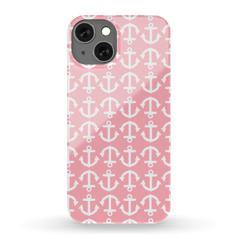 Anchor Pattern Pink Phone Case