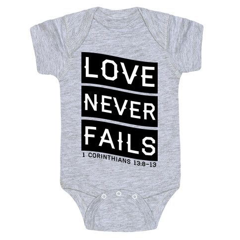 Love Never Fails Baby One-Piece