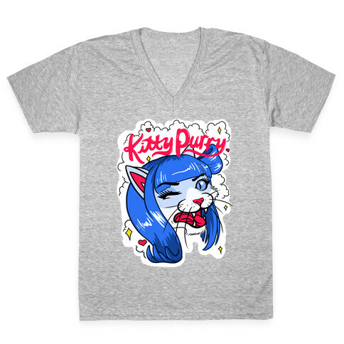 Kitty Purry V-Neck Tee Shirt
