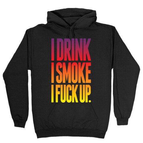 I Drink I Smoke I F*** Up Hooded Sweatshirt