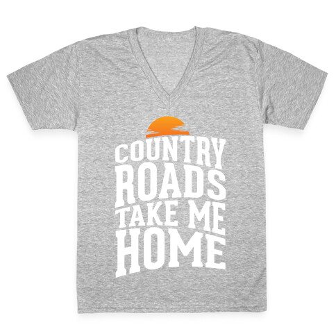 Country Roads, Take Me Home V-Neck Tee Shirt