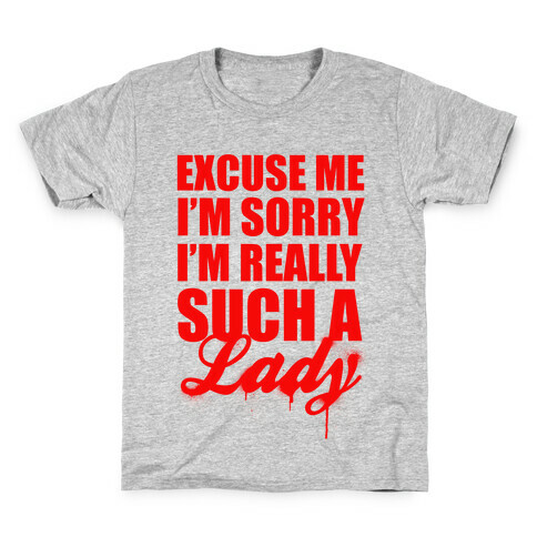 Really Such A Lady (Red) Kids T-Shirt
