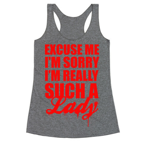 Really Such A Lady (Red) Racerback Tank Top
