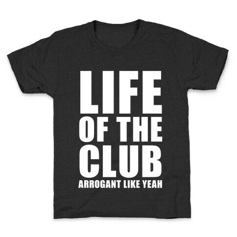 Life Of The Club (White Ink) Kids T-Shirt